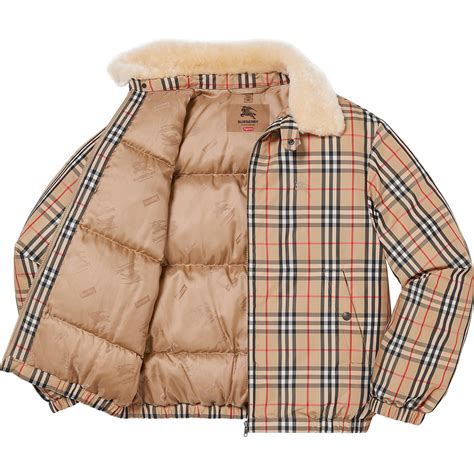 supreme burberry where to buy|supreme x burberry puffer jacket.